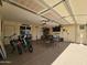 Multi-functional garage with a seating area, storage solutions, and plenty of open space at 650 N Hawes Rd # 4406, Mesa, AZ 85207