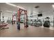 Bright community gym features modern weight machines and cardio equipment overlooking the beautiful pool area at 7151 E Rancho Vista Dr # 1003, Scottsdale, AZ 85251
