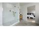 Modern bathroom boasts glass shower with tile surround, and decorative vanity at 7801 N 4Th Pl, Phoenix, AZ 85020