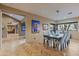 Dining room featuring a unique centerpiece and hardwood floors at 8724 N 68Th St, Paradise Valley, AZ 85253