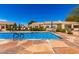 Gorgeous community pool with clear blue water and plenty of seating for residents to enjoy at 8850 W Piute Ave, Peoria, AZ 85382