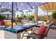 Inviting outdoor dining area with comfortable seating and a built-in bar, perfect for al fresco meals at 15385 W Indianola Ave, Goodyear, AZ 85395