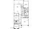 Detailed floor plan showcasing the layout of the home with kitchen, bedrooms, and garage at 17893 W Indigo Brush Rd, Goodyear, AZ 85338