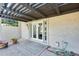 Covered patio featuring gray concrete floors and white stucco walls at 2338 W Lindner Ave # 22, Mesa, AZ 85202