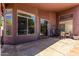 Covered patio with seating, offering a relaxing outdoor space for entertaining and dining at 5031 W Ivanhoe St, Chandler, AZ 85226