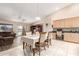 Combined living and dining area with natural lighting and tile flooring at 6829 S 58Th Ave, Laveen, AZ 85339