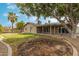 Expansive backyard featuring a covered patio, mature trees, and a lush lawn perfect for relaxation at 2110 E Laguna Dr, Tempe, AZ 85282