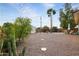 Gravel backyard with mature landscaping, a table, and a gravel yard at 449 E Fred Ave, Apache Junction, AZ 85119