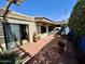 Outdoor patio featuring brick flooring, and lush plants at 4800 N 68Th St # 104, Scottsdale, AZ 85251