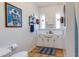 Bright bathroom featuring a unique design, vanity, and stylish fixtures at 1822 N Laurel Ave, Phoenix, AZ 85007