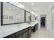 Spa-like main bathroom with dual vanities, modern fixtures, and a glass-enclosed shower, providing a luxurious retreat at 4777 S Fulton Ranch Blvd # 1103, Chandler, AZ 85248