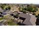 Aerial view of the home featuring a private patio and solar panels on the roof at 12822 W Ballad Dr, Sun City West, AZ 85375
