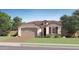 Charming single-story home features a two-car garage, desert landscaping, and a tile roof at 20897 S 231St Pl, Queen Creek, AZ 85142
