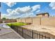 A low maintenance backyard with grass area and gravel at 21366 E Alyssa Rd, Queen Creek, AZ 85142