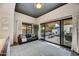 Bright bedroom with sliding glass doors leading to a private pool at 31 E Bishop Dr, Tempe, AZ 85282