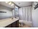 Bathroom features sink, toilet, shower, and mirror at 4617 E Montgomery Rd, Cave Creek, AZ 85331