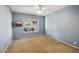 Bedroom featuring carpet, ceiling fan, and a view outside at 4617 E Montgomery Rd, Cave Creek, AZ 85331