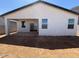Backyard with covered patio. The area is ready to be landscaped to your specifications at 47734 W Moeller Rd, Maricopa, AZ 85139
