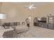 Open-concept living area with vaulted ceiling and modern decor at 6350 S Wilson Dr, Chandler, AZ 85249