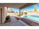 View of pool from covered patio at 654 W Natal Cir, Mesa, AZ 85210