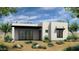 Modern home exterior with desert landscaping, showcasing clean lines and a minimalist design at 670 E Woburn Ln, Phoenix, AZ 85085