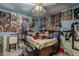 Bedroom with posters, a blue ceiling, tile flooring, and wall art at 7131 E Cholla St, Scottsdale, AZ 85254