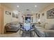 Open concept living area with a built-in media center, ideal for entertainment and relaxation at 7131 E Cholla St, Scottsdale, AZ 85254