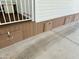 This home features a ground level exterior with storage doors for the exterior at 7750 E Broadway Rd # 433, Mesa, AZ 85208