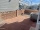 Private outdoor patio features a brick patio area with privacy fencing, and shade at 7750 E Broadway Rd # 433, Mesa, AZ 85208