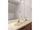 Cozy bathroom with wood vanity, white countertop and framed mirror at 1328 S Mckemy St, Tempe, AZ 85281