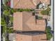 Bird's eye view of a private home and well-manicured backyard featuring lush green space at 1357 E Elysian Pass, Queen Creek, AZ 85140