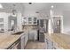 Modern kitchen featuring stainless steel appliances, granite countertops, and tiled backsplash at 2890 N 156Th Dr, Goodyear, AZ 85395