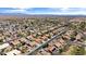 Aerial view of a residential neighborhood with mountain views at 3663 E Camden Ave, San Tan Valley, AZ 85140