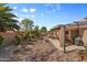 Open backyard featuring a patio area, landscaping, and mature trees at 3663 E Camden Ave, San Tan Valley, AZ 85140