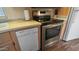 Modern kitchen featuring a dishwasher, oven, and tiled backsplash at 39 Iron Ore Dr, Apache Junction, AZ 85119