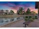 A bench overlooking the lake in the Fulton Ranch community at 610 W Tonto Dr, Chandler, AZ 85248