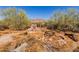 Desert landscape view with shrubs, rocks, dead grass, and mountain views at 765 S Geronimo Rd, Apache Junction, AZ 85119