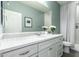 Bright bathroom with a modern vanity, white countertops, and stylish fixtures for a spa-like feel at 1153 E Muirwood Dr, Phoenix, AZ 85048
