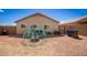 Large backyard featuring a jungle gym, a patio, and block fence at 12240 W Scotts Dr, El Mirage, AZ 85335