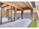 Modern patio design with glass sliding doors and view of a pool and backyard area at 14455 N Adero Canyon Dr, Fountain Hills, AZ 85268