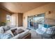 Large outdoor patio with comfortable seating, perfect for relaxing and enjoying the beautiful views at 16801 N 94Th St # 2005, Scottsdale, AZ 85260