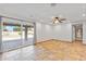 Living area featuring sliding glass doors to the backyard and views to the eat-in kitchen at 16824 N 38Th Dr, Phoenix, AZ 85053