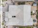 Aerial view of the home, highlighting the roof, backyard features, and surrounding landscape at 20961 E Stacey Rd, Queen Creek, AZ 85142