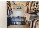 Organized walk-in closet with shelving, hanging rods, and ample storage for clothes, shoes, and accessories at 40729 W Coltin Way, Maricopa, AZ 85138