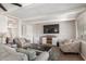Cozy living room features a comfortable sofa, chairs, and a modern TV setup with stylish wood-look flooring at 4521 W Clarendon Ave, Phoenix, AZ 85031