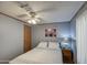 Serene bedroom with a comfortable bed, soft lighting, and a calming color scheme at 5524 E Harmon Cir, Mesa, AZ 85215