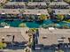 The aerial view displays the community and waterway and the layout of these prime real estate properties at 705 W Queen Creek Rd # 1201, Chandler, AZ 85248