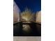 Serene water feature showcasing a striking tree illuminated at night, offering a tranquil and reflective outdoor space at 7498 E Whisper Rock Trl, Scottsdale, AZ 85266