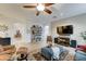 Spacious living room with wood flooring and open-concept design at 7822 S 15Th Way, Phoenix, AZ 85042