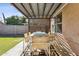 Covered patio with a dining table and chairs, offering an ideal outdoor entertaining space at 7931 W Shaw Butte Dr, Peoria, AZ 85345
